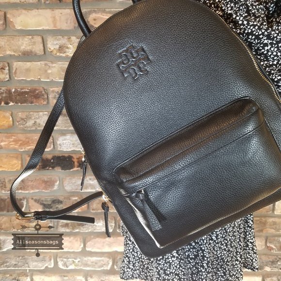 Tory Burch Thea Large Black Backpack - Picture 2 of 9